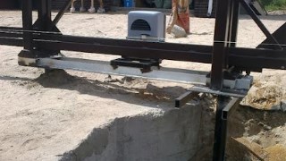 Купить сваи для ворот в Южноуральск. Заказать ворота на сваях под ключ от 21708 руб